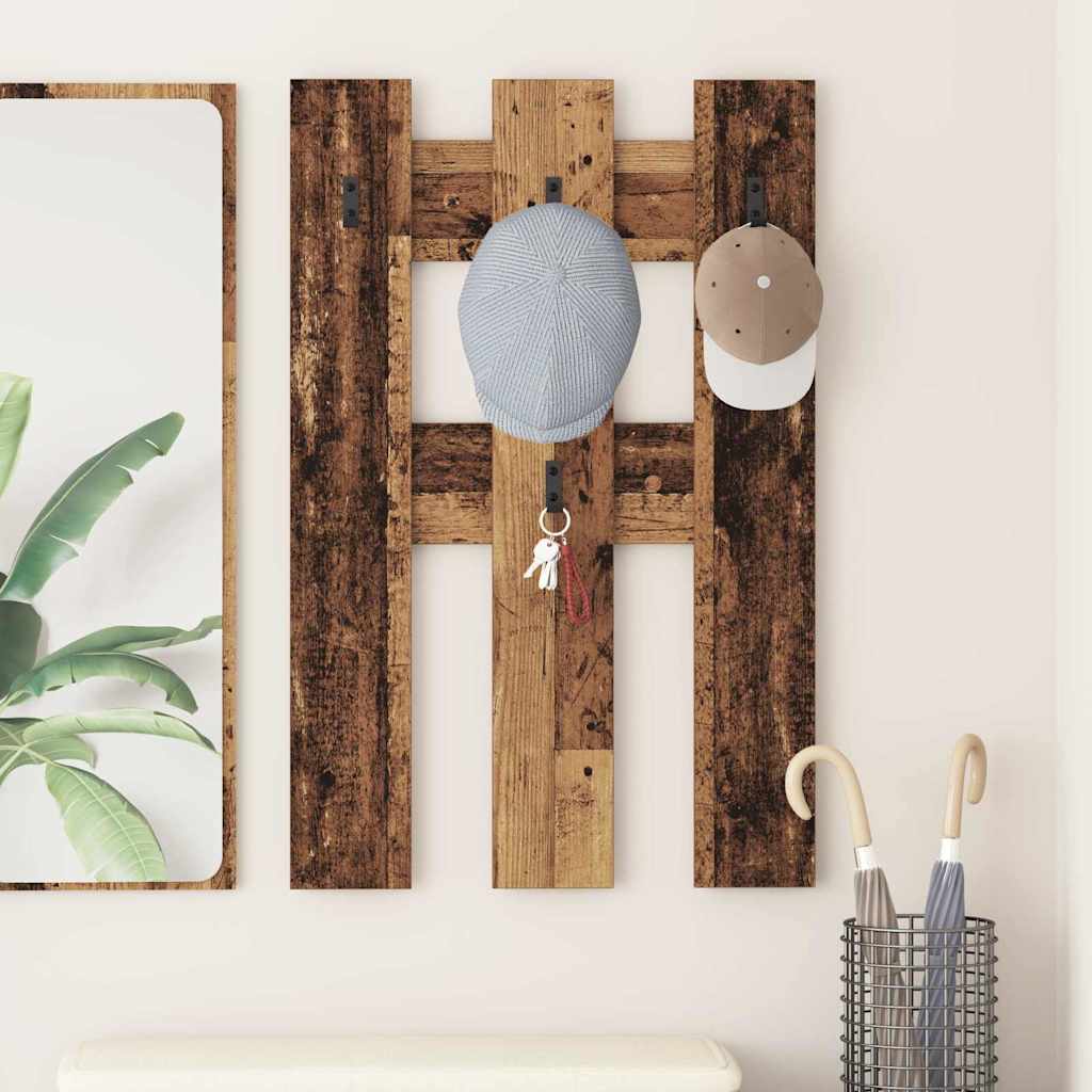 Vješalica za kapute na zidu Zidne Staro drvo 65 x 3 x 100 cm