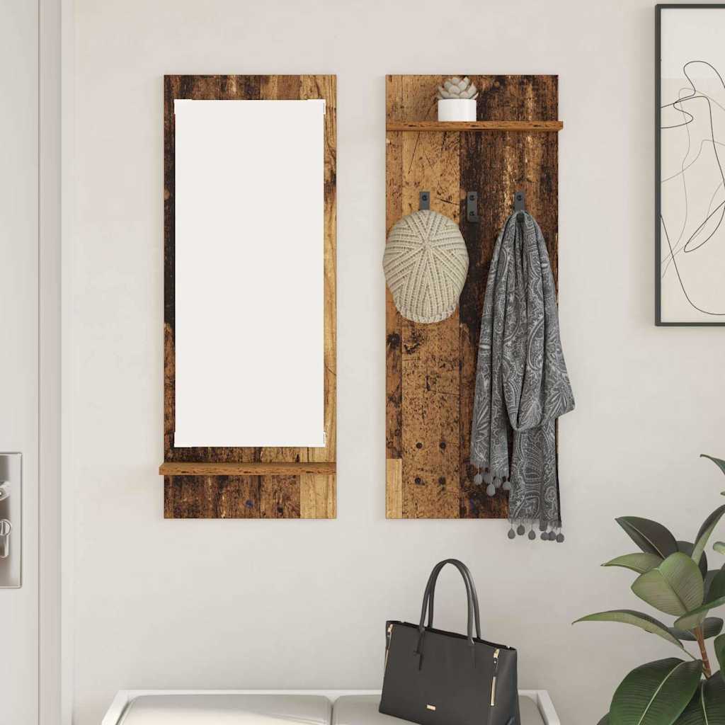 Vješalica za kapute na zidu Zidne Staro drvo 70 x 10 x 90 cm