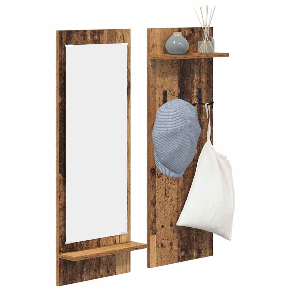 Vješalica za kapute na zidu Zidne Staro drvo 70 x 10 x 90 cm