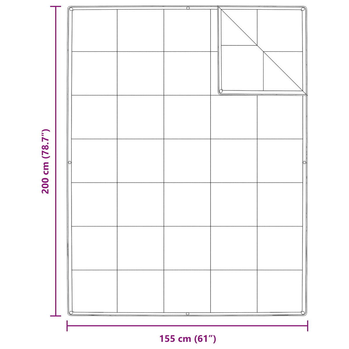 2-u-1 Punionica s jastukom 2 kom. Bijelo Perje Bijela 155 x 200 cm