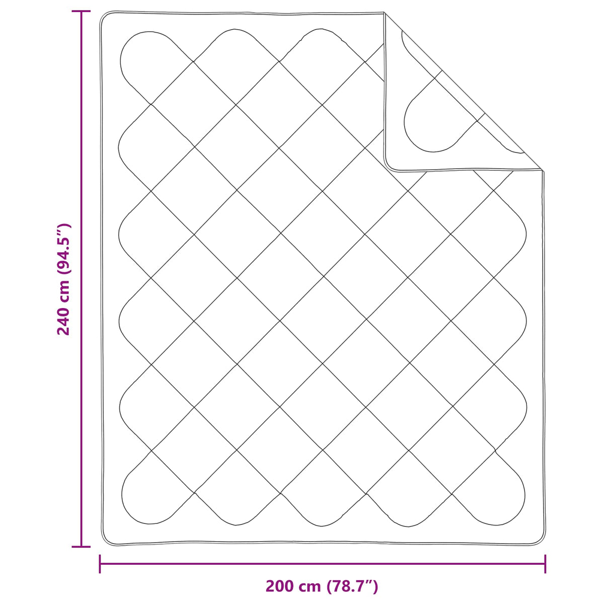 Duvet s jastucima s jastukom 3 kom. Bijelo Mikrofibra i Pero Bijela 240 x 200 cm,60 x 80 cm