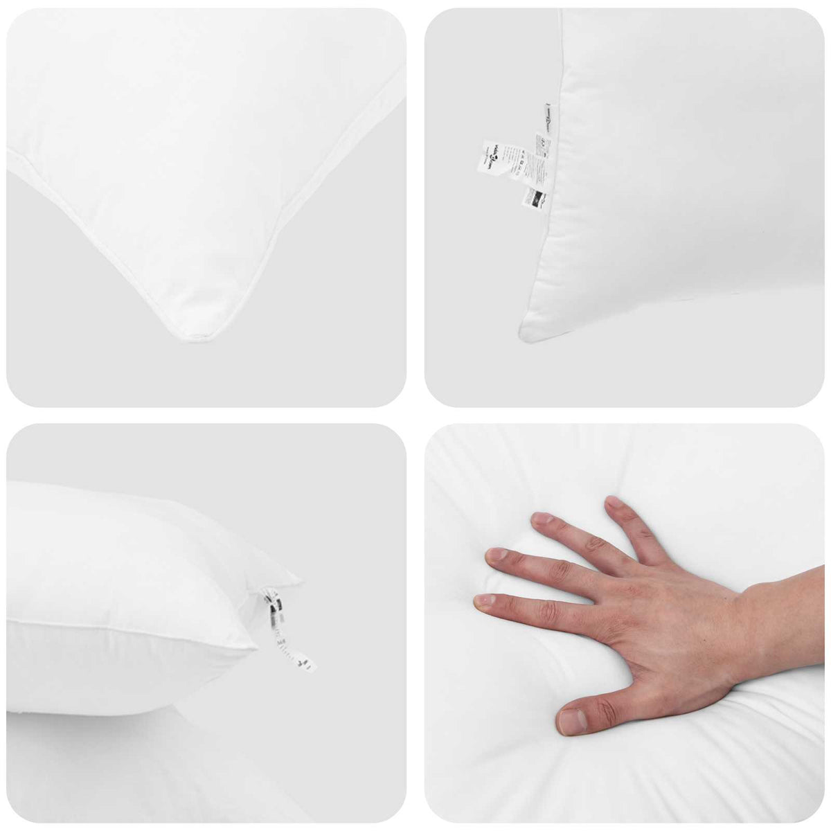 Duvet s jastucima s jastukom 3 kom. Bijelo Mikrofibra i Pero Bijela 200 x 220 cm,40 x 80 cm