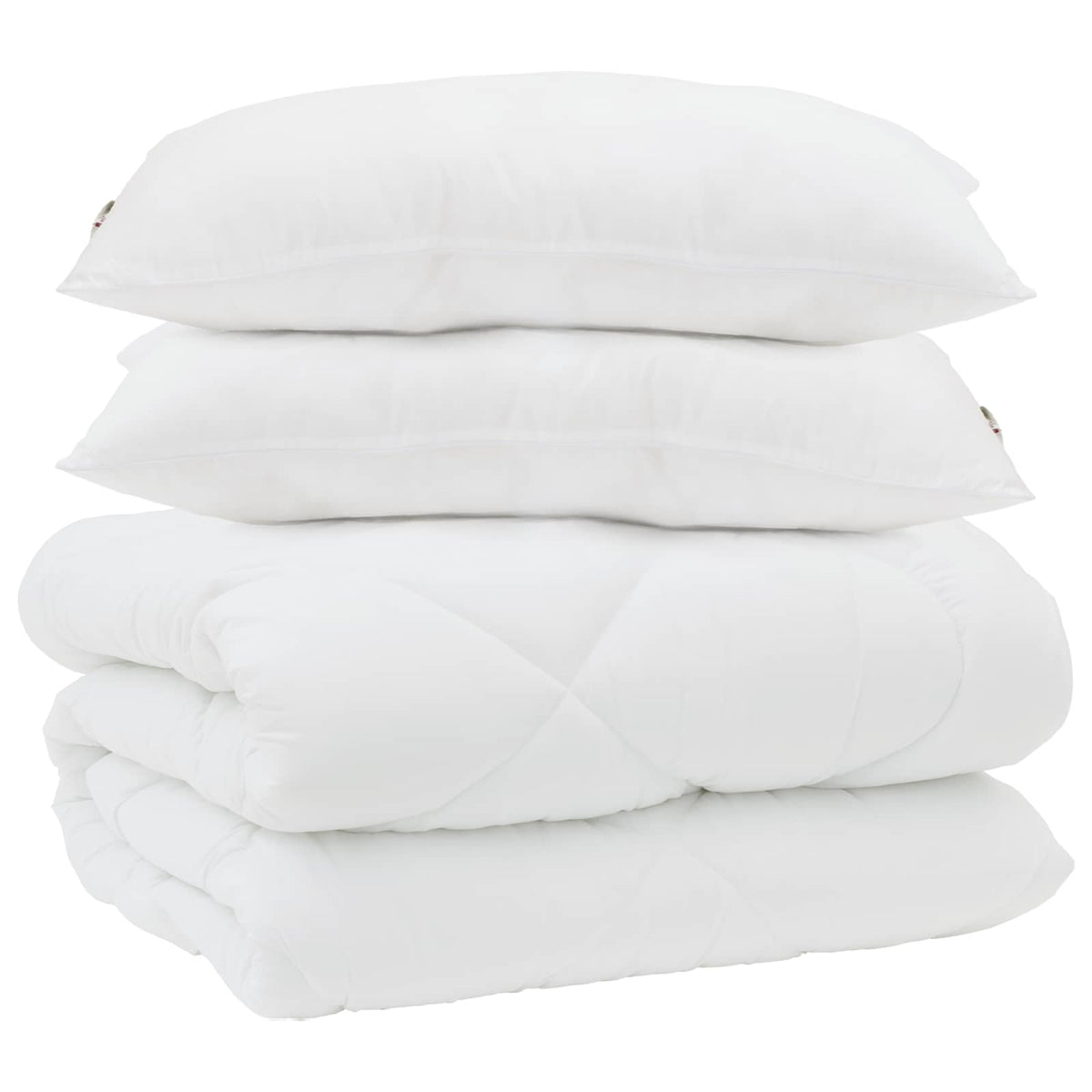 Duvet s jastucima s jastukom 3 kom. Bijelo Mikrofibra i Pero Bijela 200 x 220 cm,40 x 80 cm