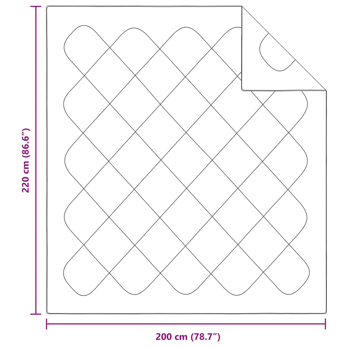 Duvet s jastucima s jastukom 3 kom. Bijelo Mikrofibra i Pero Bijela 200 x 220 cm,40 x 80 cm