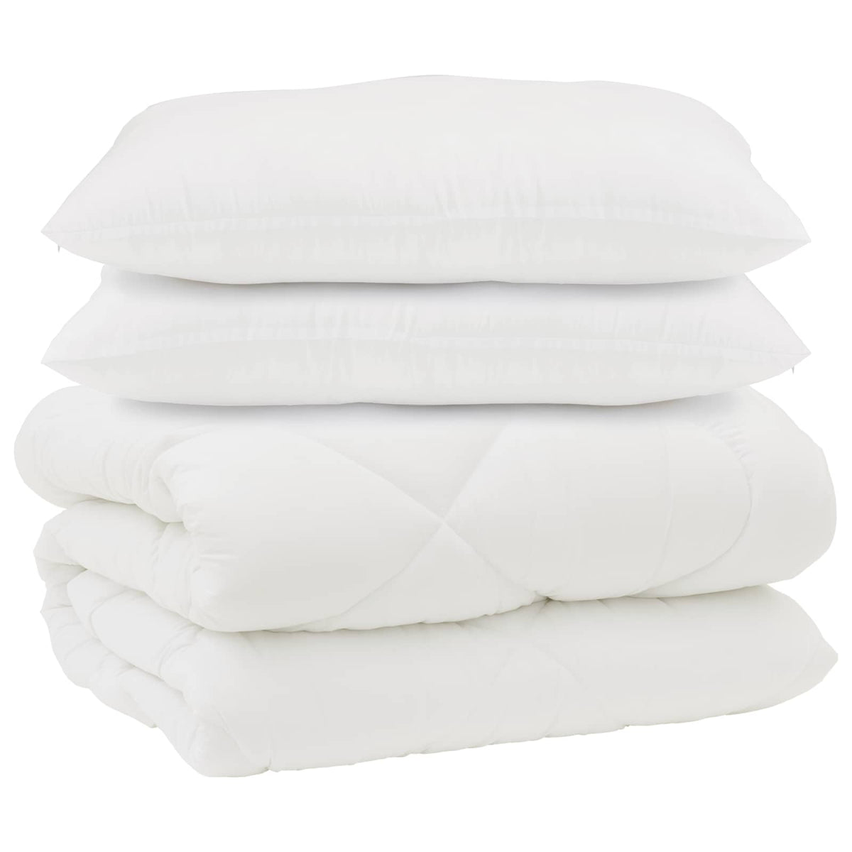 Duvet s jastucima s jastukom 3 kom. Bijelo Mikrofibra i Pero Bijela 200 x 220 cm,60 x 80 cm