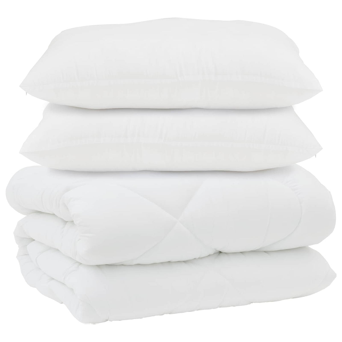 Duvet s jastucima s jastukom 3 kom. Bijelo Mikrofibra i Pero Bijela 240 x 220 cm,70 x 90 cm