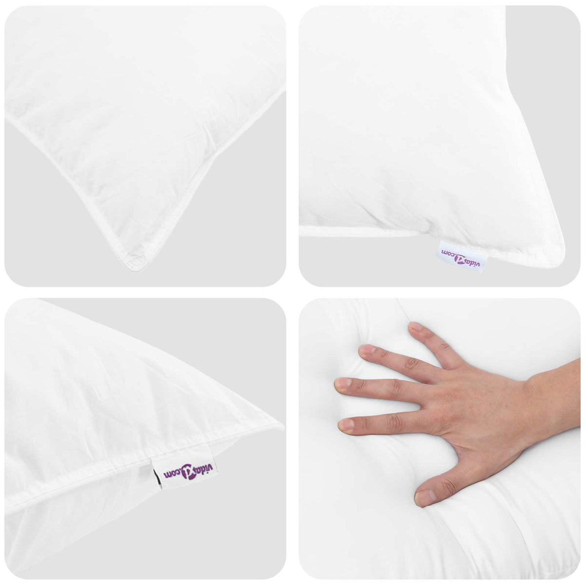 Duvet s jastucima s jastukom 3 kom. Bijela Mikrovlakna 240 x 200 cm,40 x 60 cm