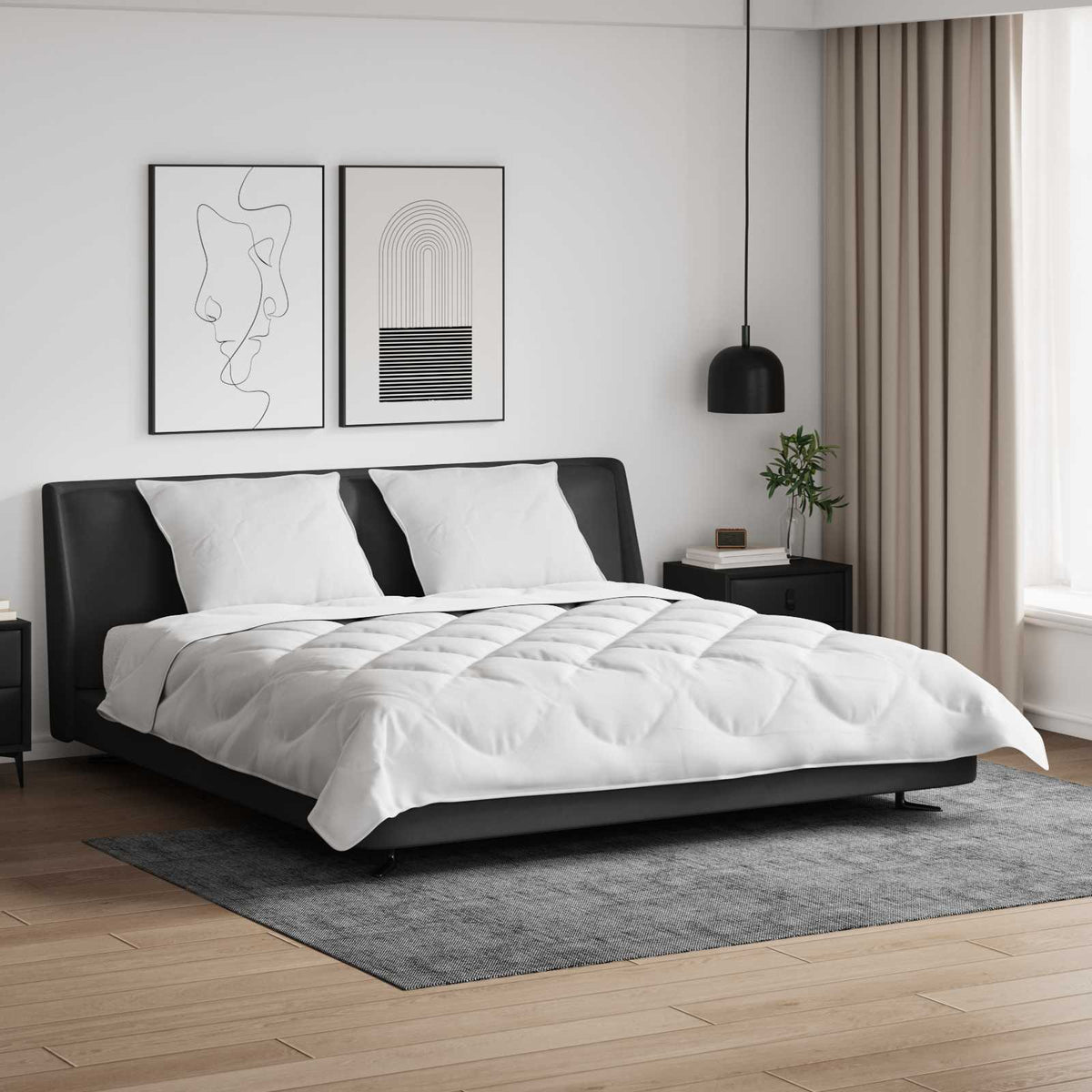 Duvet s jastucima s jastukom 3 kom. Bijela Mikrovlakna 240 x 220 cm,40 x 60 cm
