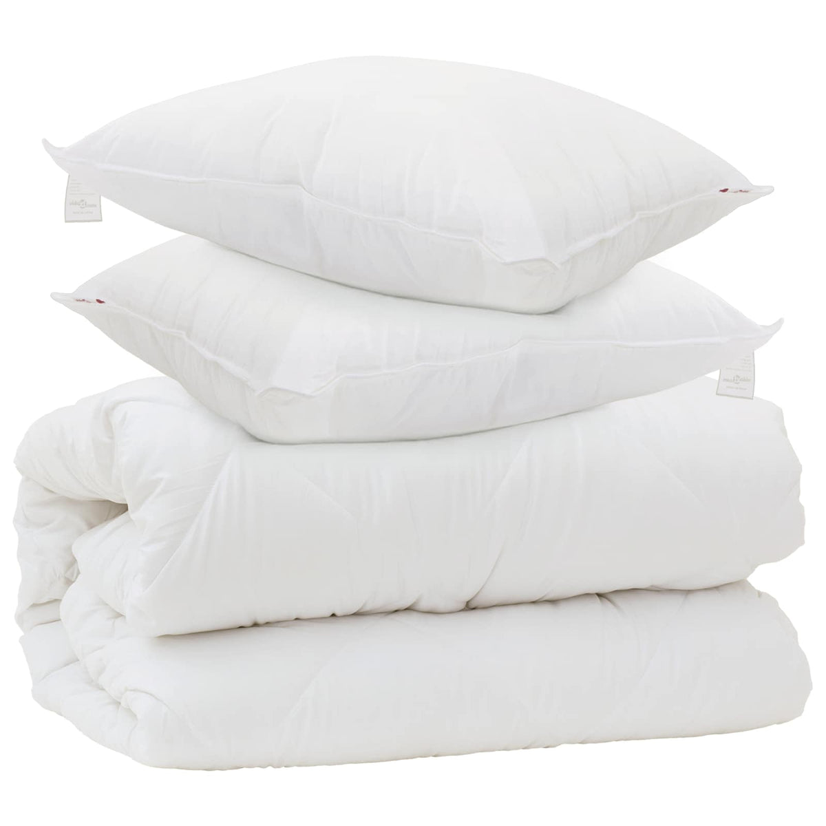 Duvet s jastucima s jastukom 3 kom. Bijela Mikrovlakna 260 x 220 cm,60 x 70 cm