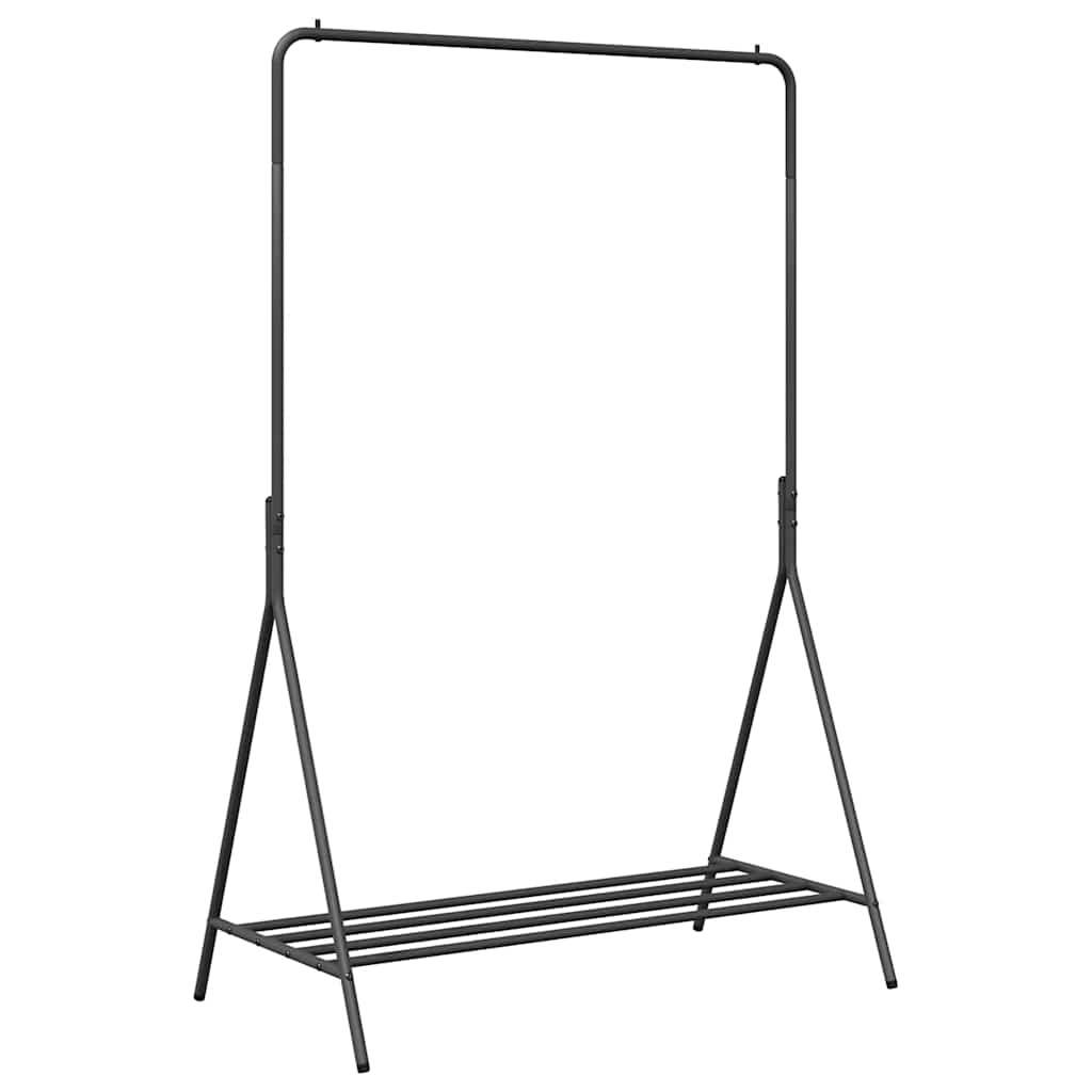 Stalak za odjeću s pohranom Crna 100 x 56 x 154 cm Čelik