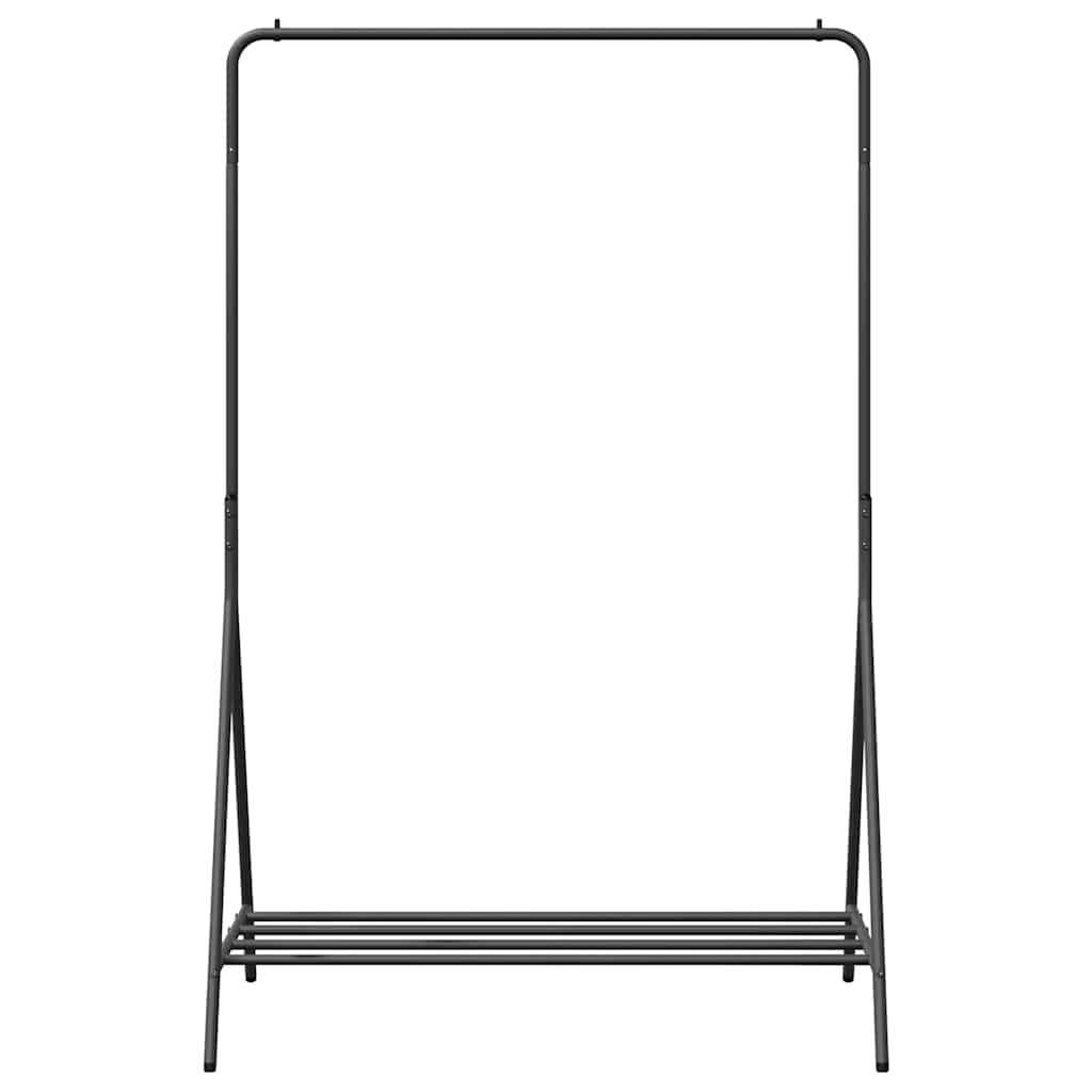 Stalak za odjeću s pohranom Crna 100 x 56 x 154 cm Čelik