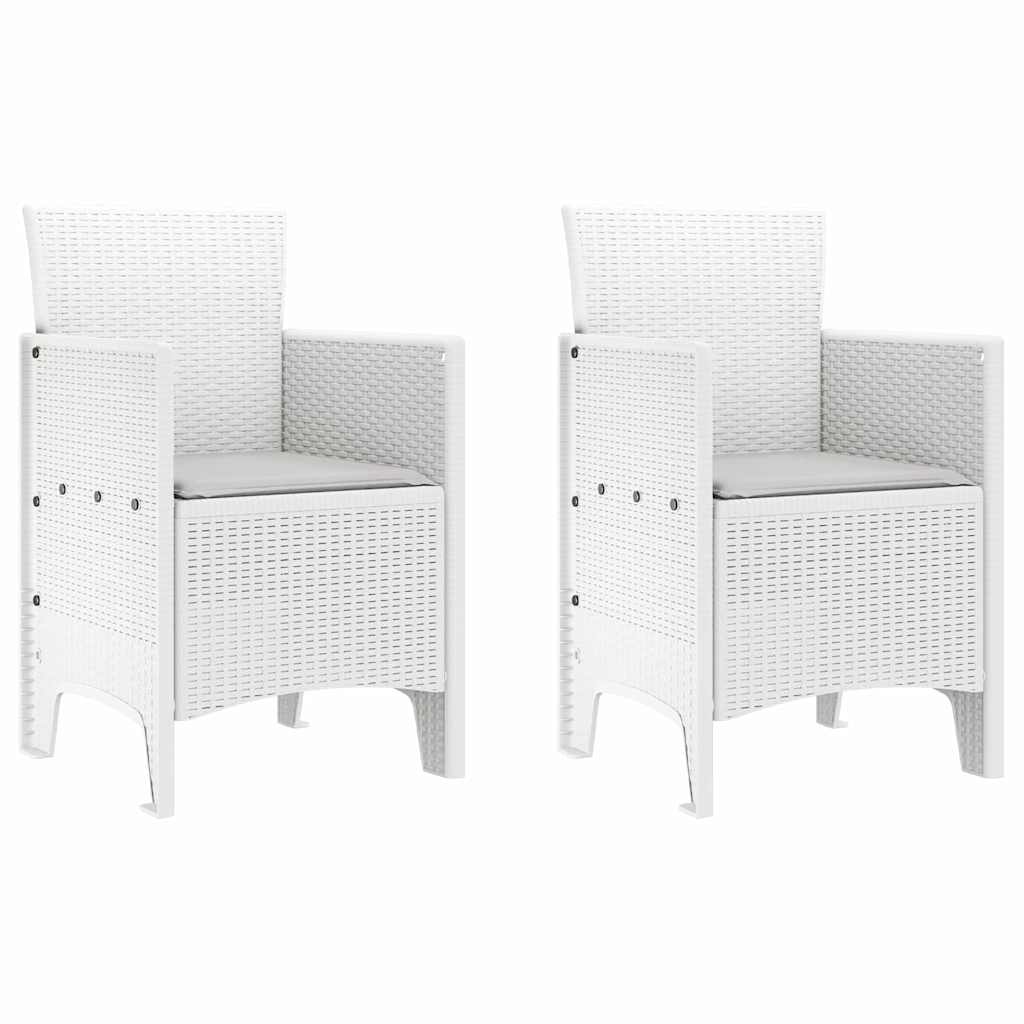 Vrtni set za objed 3 pcs Bijelo Polipropilen