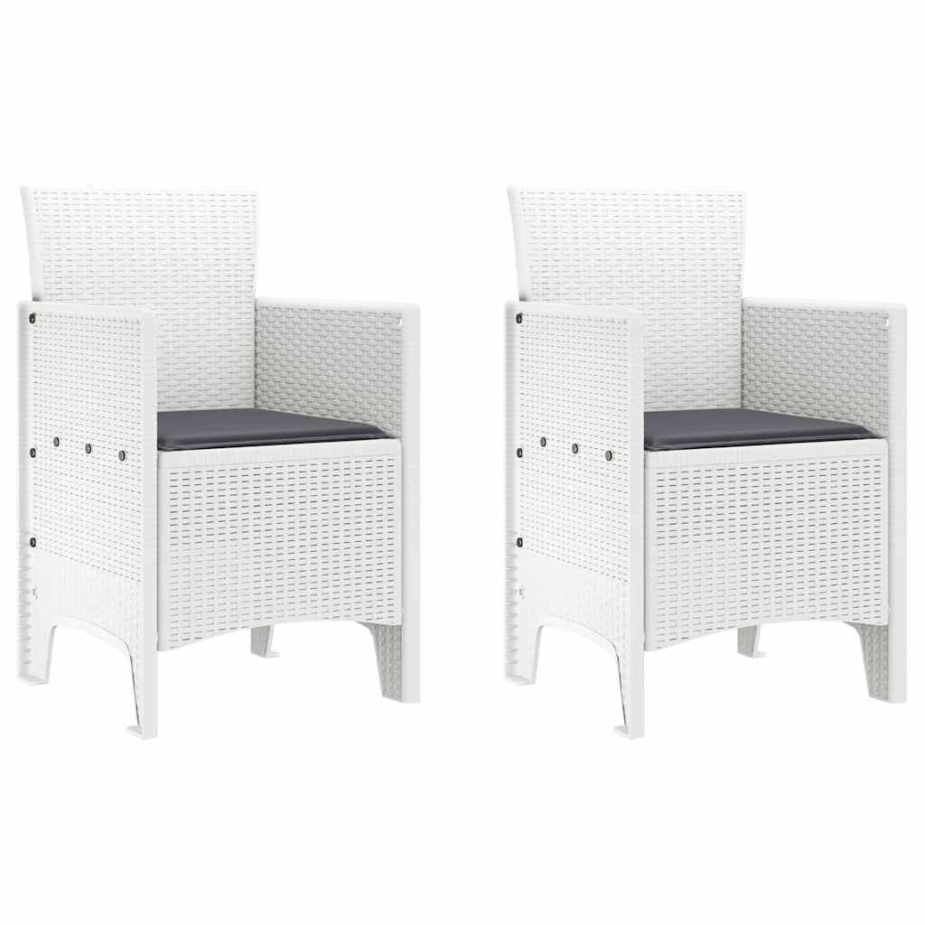 Vrtni set za objed 3 pcs Bijelo Polipropilen
