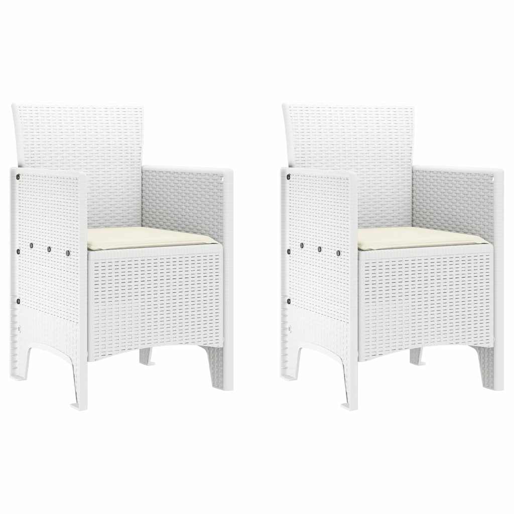 Vrtni set za objed 3 pcs Bijelo Polipropilen