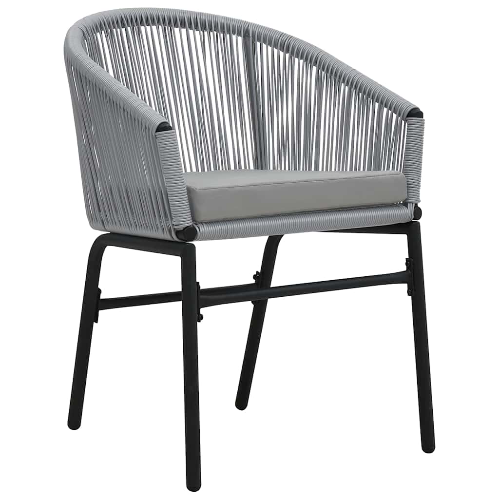 Vrtni set za objed 7 kom. Siva poliratan 180 x 80 x 74 cm