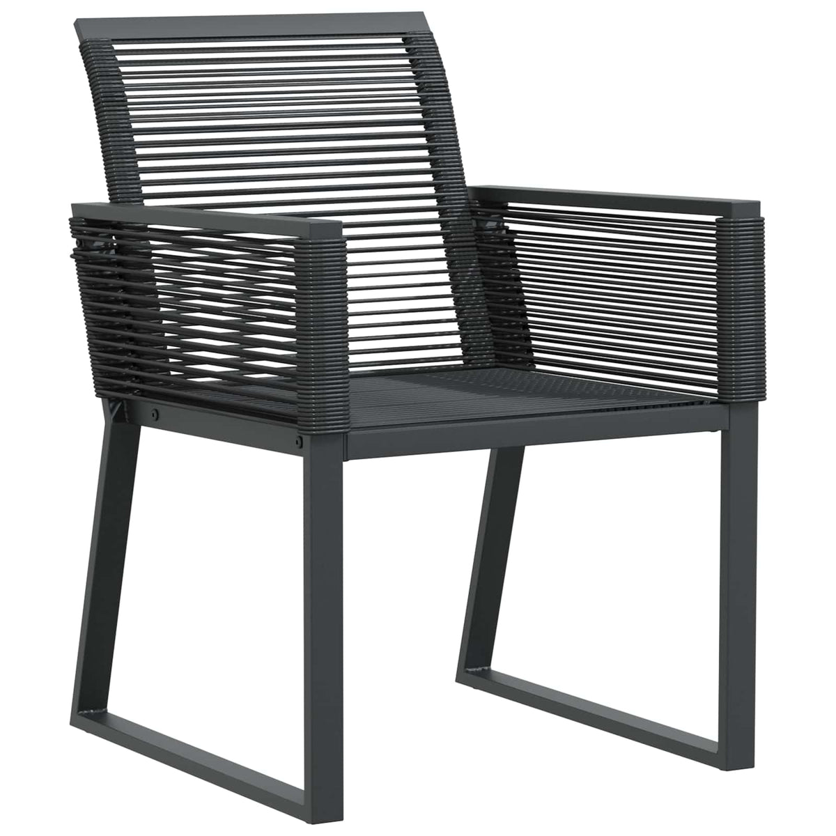 Vrtni set za objed 9 kom. Crna poliratan 180 x 80 x 74 cm