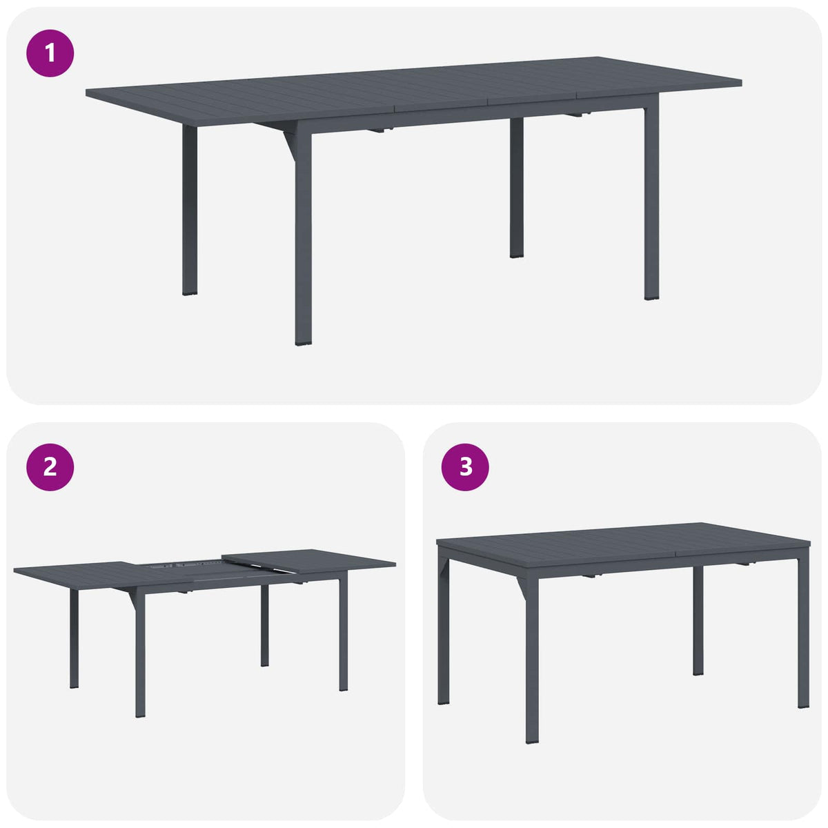 Vrtni set za objed 9 kom. Crna poliratan 211,5 x 90 x 74 cm