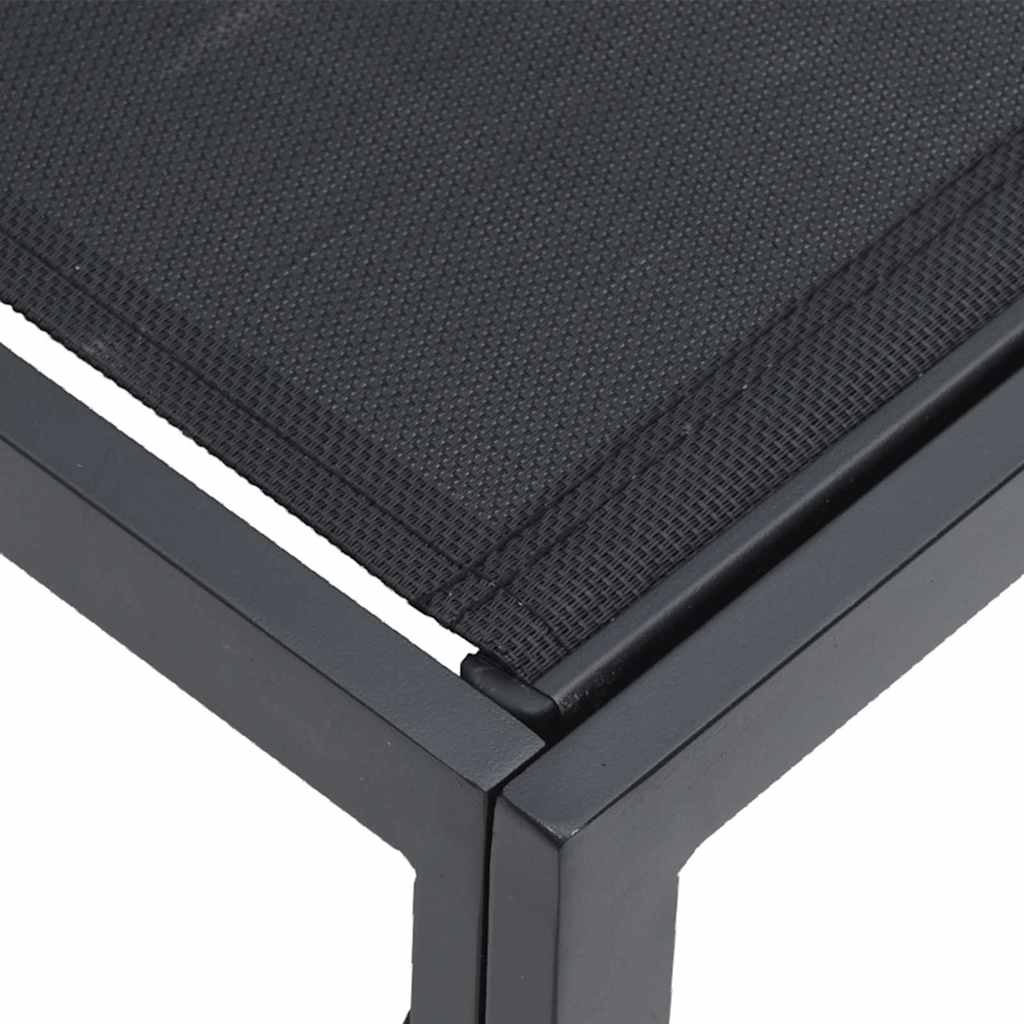 Sjedeća garnitura za vrt 3 pcs Crna Metal