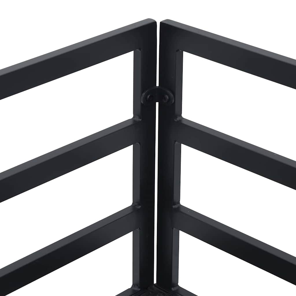 Sjedeća garnitura za vrt 3 pcs Crna Metal