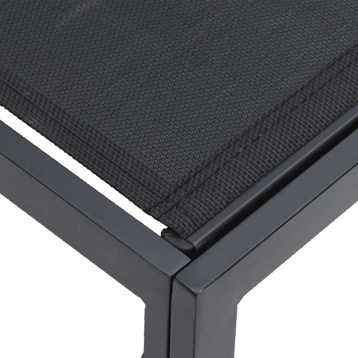 Sjedeća garnitura za vrt 9 kom. Crna Aluminij 353 x 353 x 71 cm