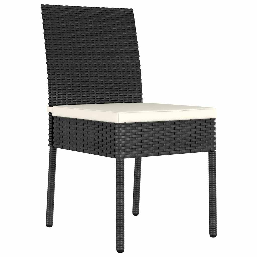 Vrtni set za objed 3 pcs Crna Čelik s prahom premazan