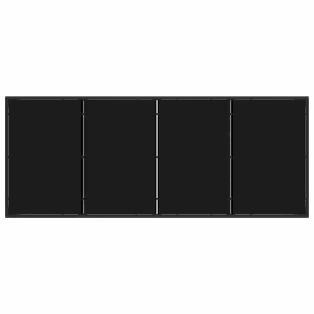 Vrtni set za objed 9 pcs Crna Čelik s prahom premazan