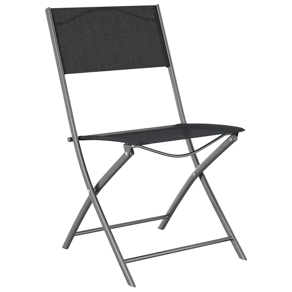 Vrtni set za objed 3 pcs Crna Čelik s prahom premazan