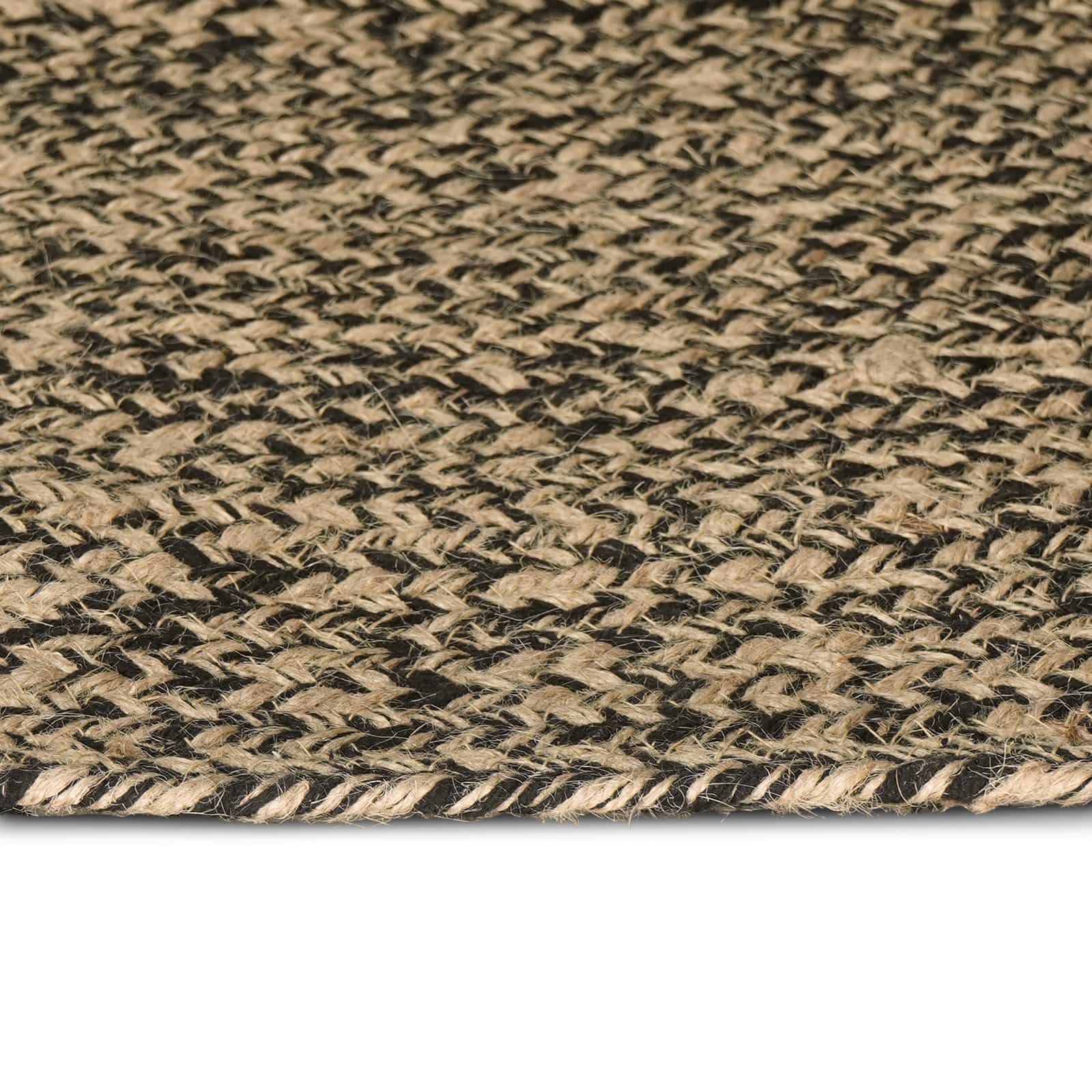 Tepisi za područja Prirodna i crna 140 x 200 cm Juta