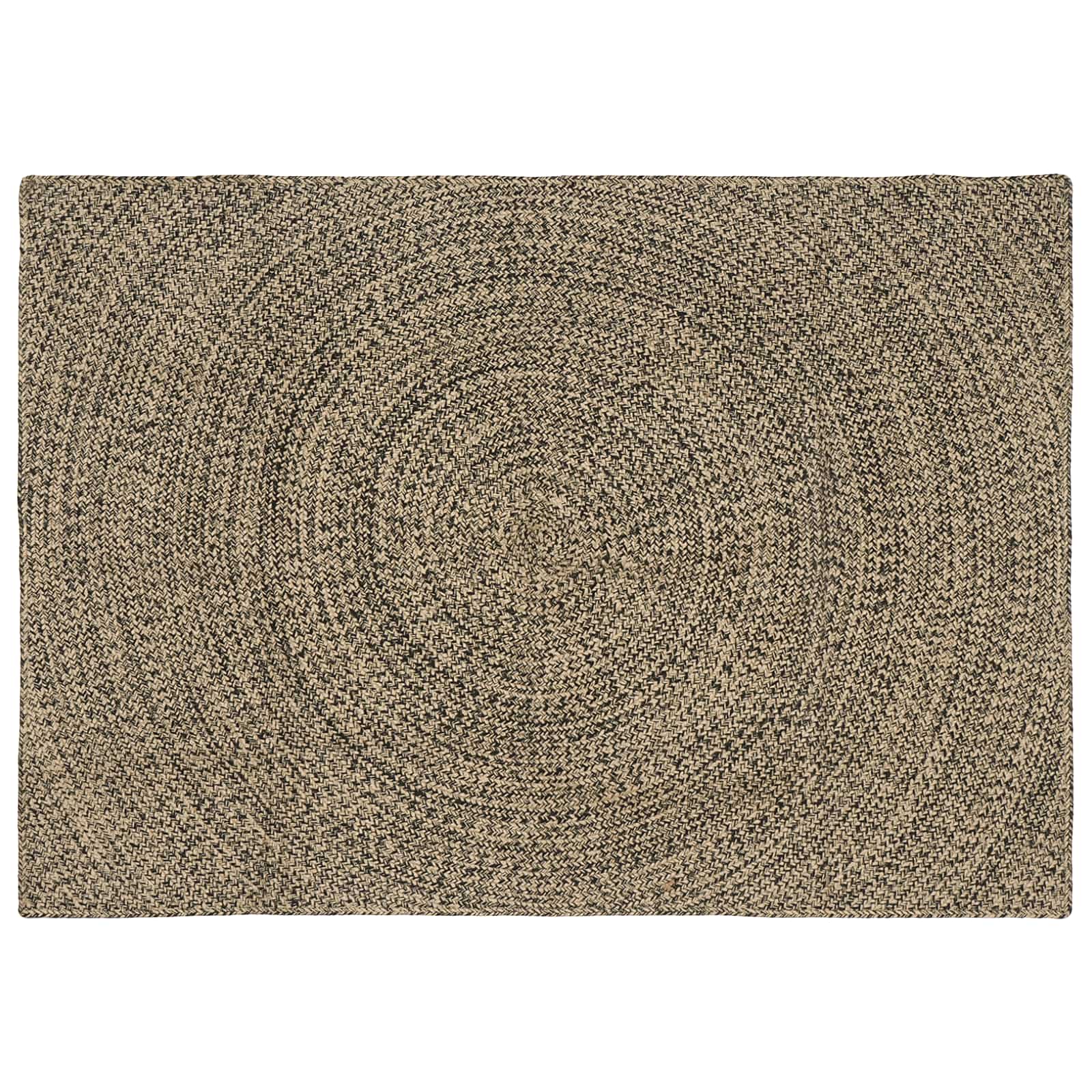 Tepisi za područja Prirodna i crna 140 x 200 cm Juta