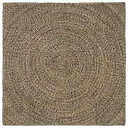 Tepisi za područja Prirodna i crna 160 x 160 cm Juta