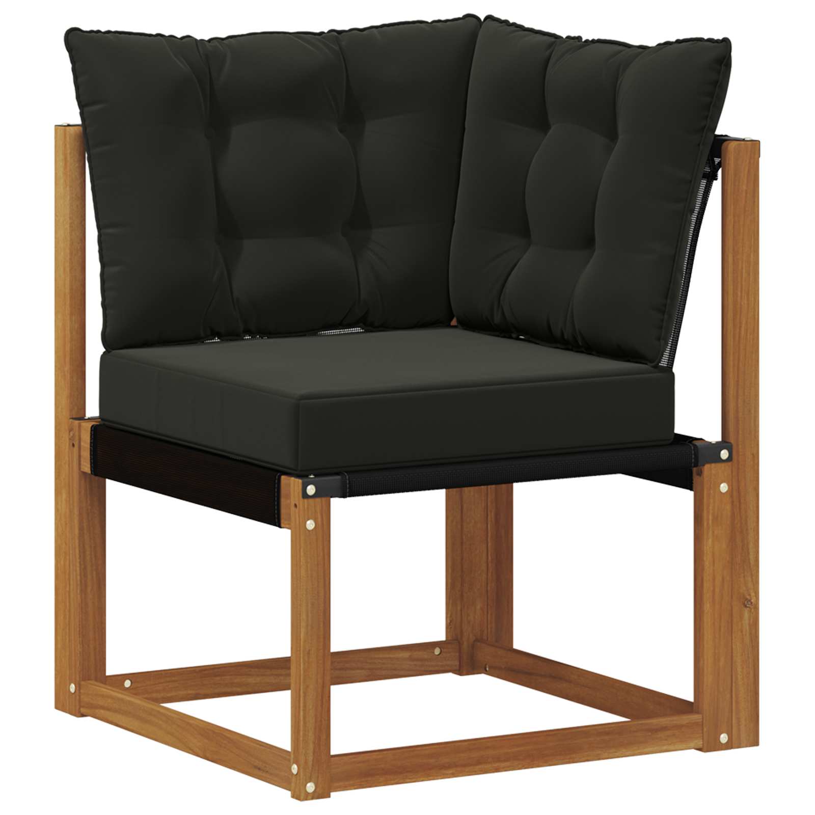 Set vanjskih sofa 9 pcs Prirodna i crna