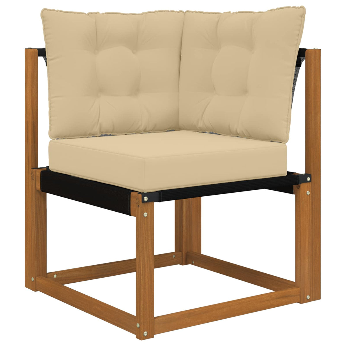 Set vanjskih sofa 6 kom. Prirodna i bež Smeđa 245 x 128,5 x 73 cm