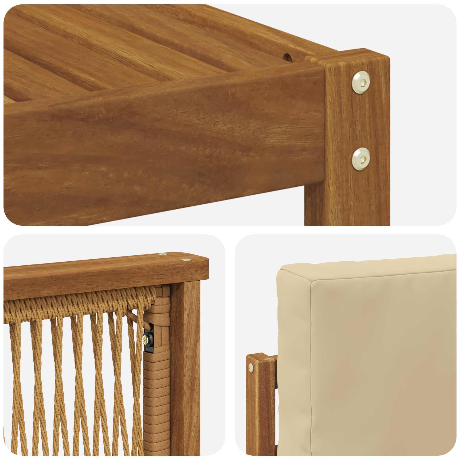 Set vanjskih sofa 9 pcs Prirodna i bež Poliester