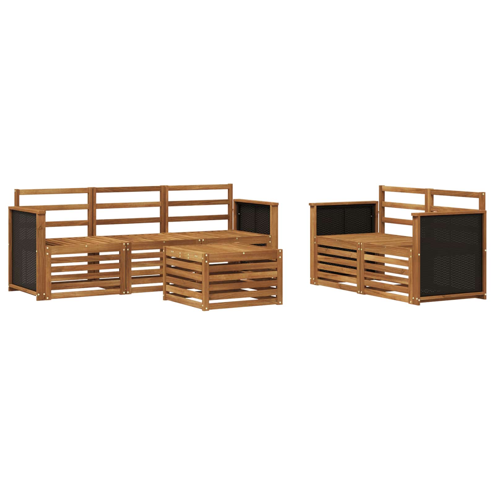 Setovi sofa 6 pcs Čvrsto drvo akacije