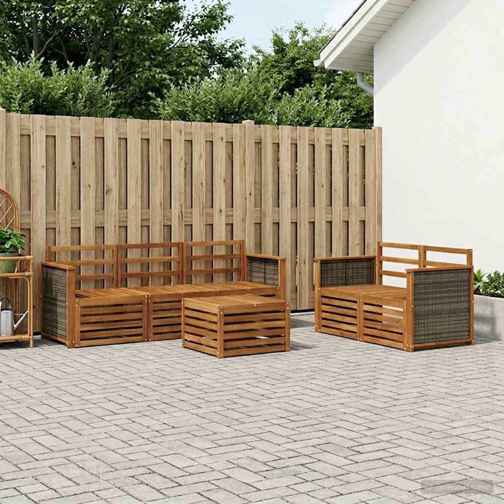 Setovi sofa 6 pcs Čvrsto drvo akacije