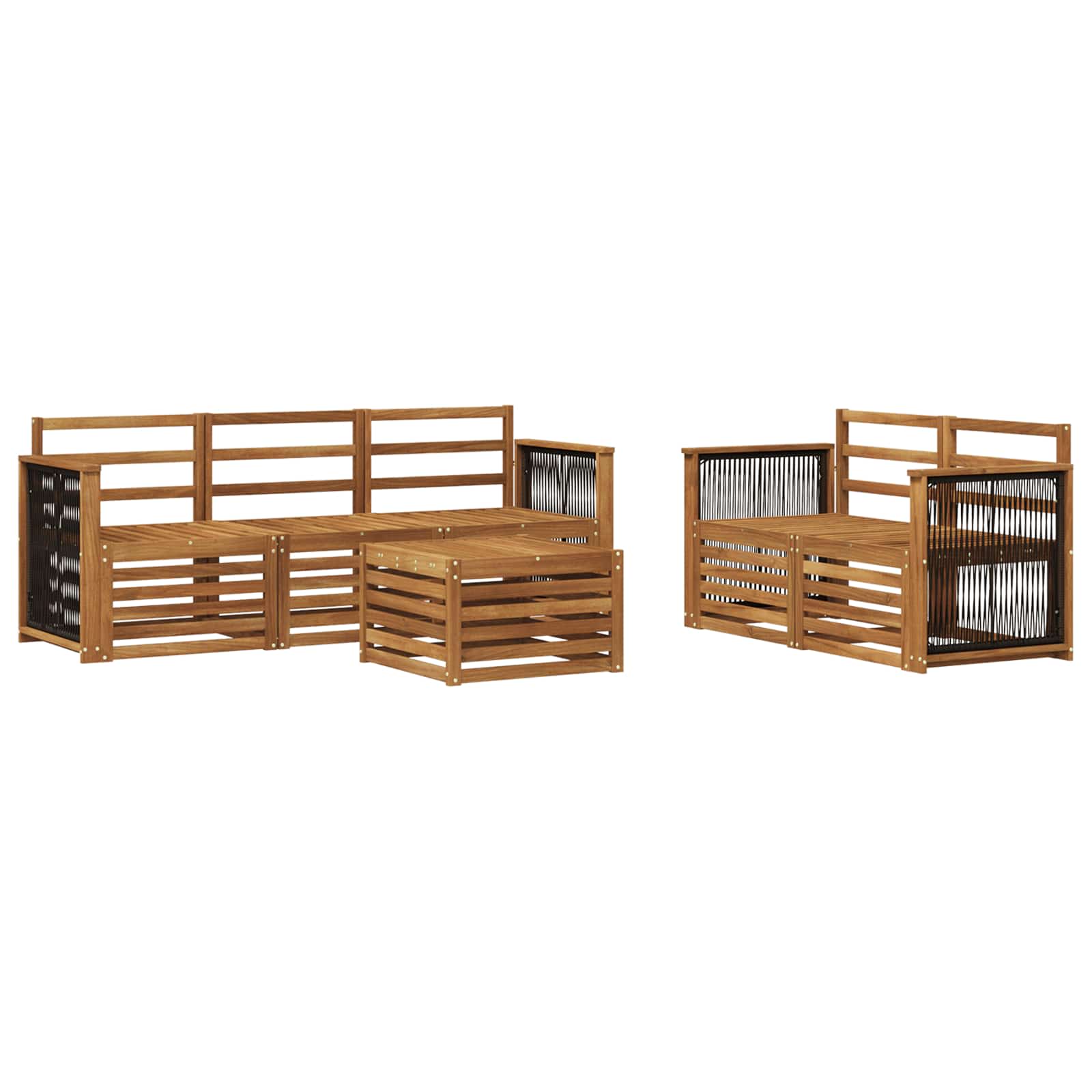 Setovi sofa 6 pcs Čvrsto drvo akacije