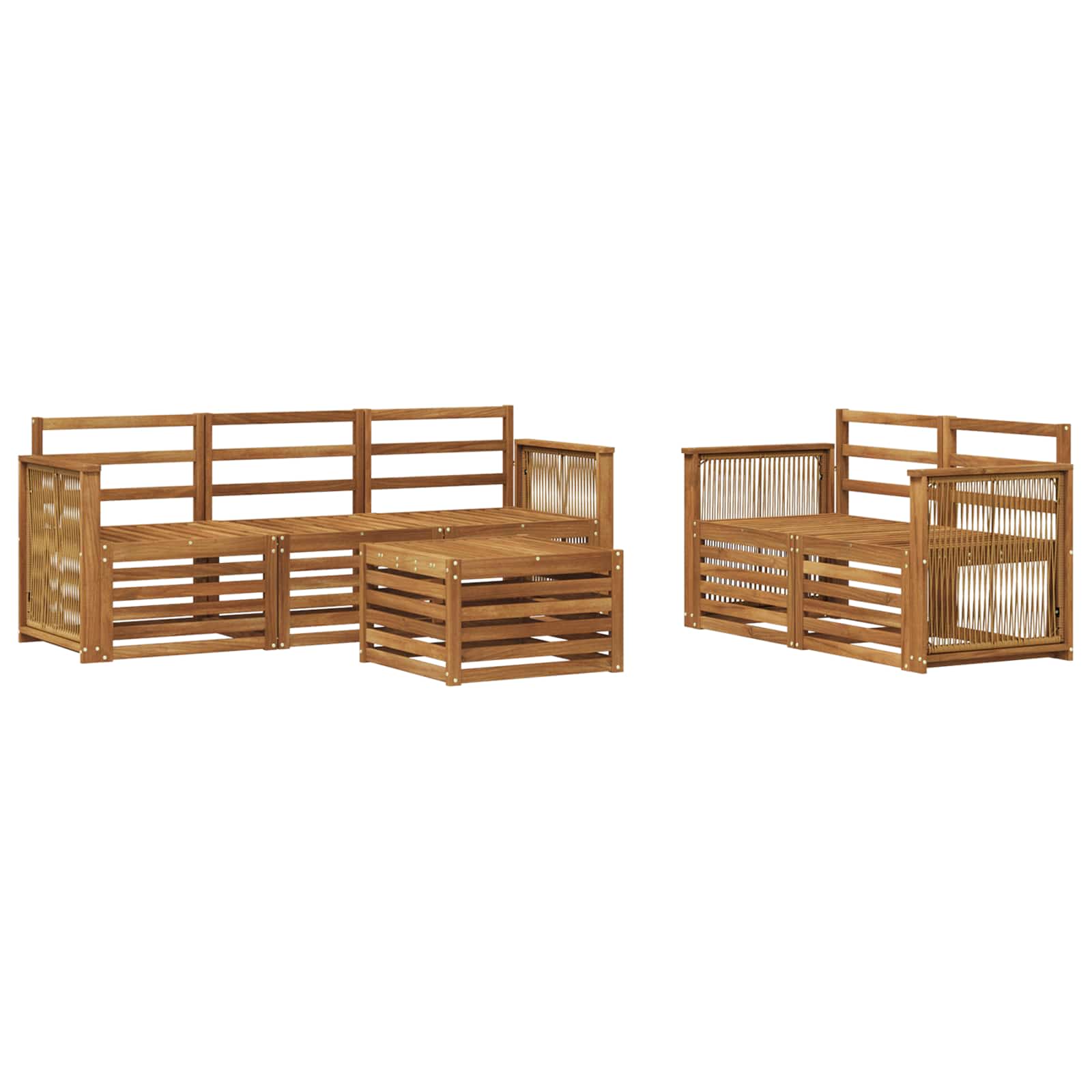 Setovi sofa 6 pcs Čvrsto drvo akacije