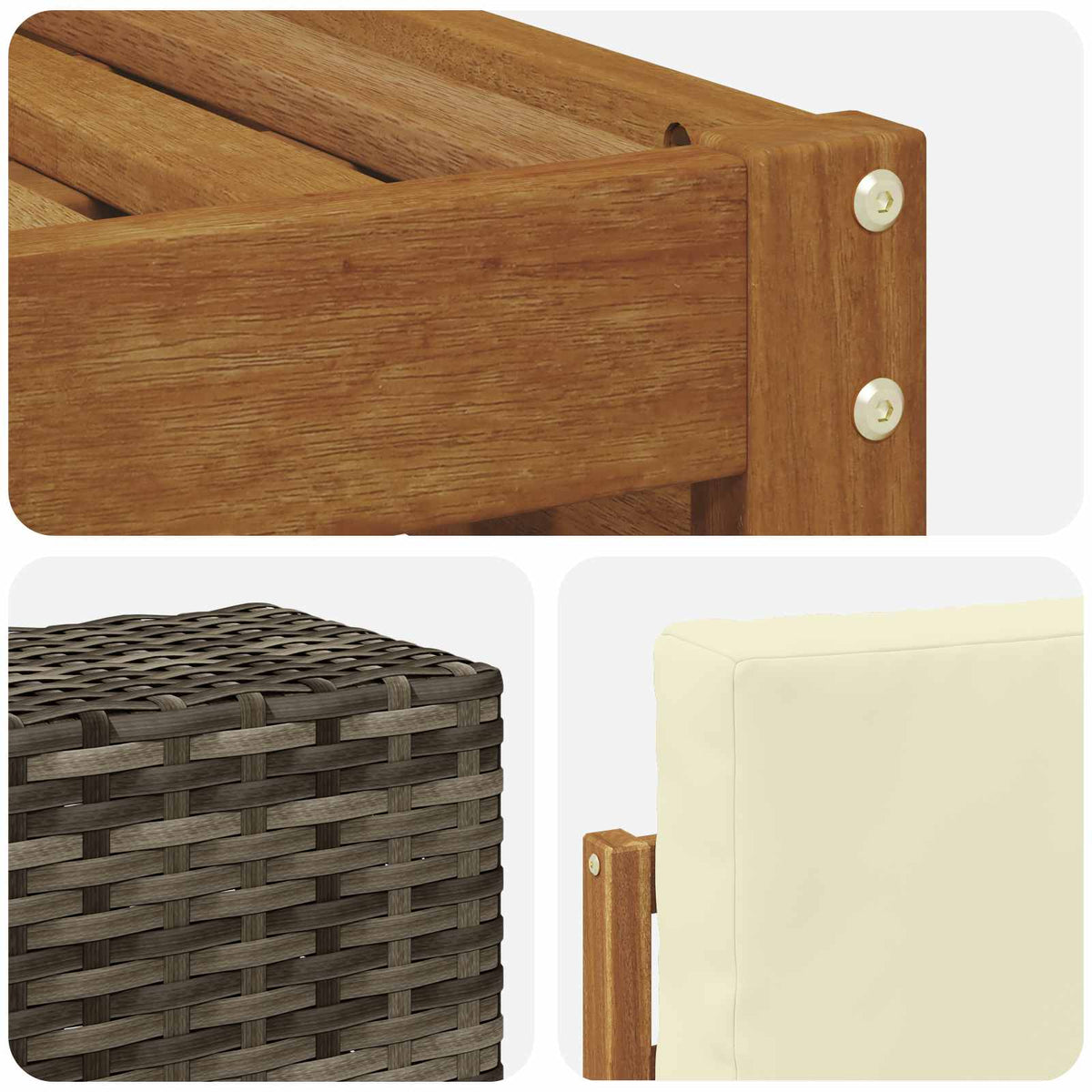 Set vanjskih sofa 9 kom. Prirodna i krem Poliester