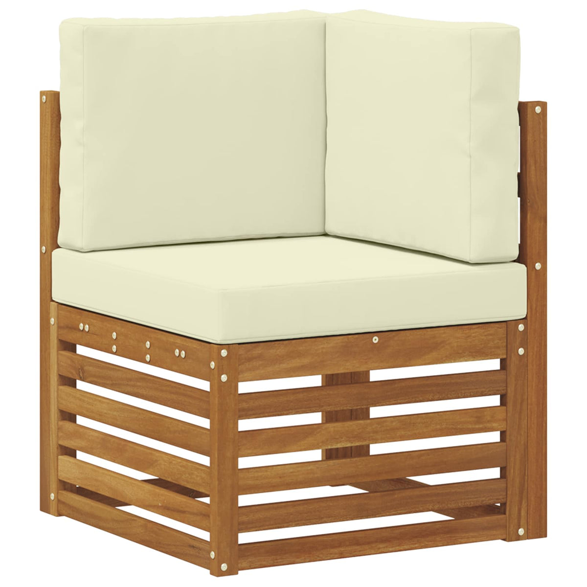 Set vanjskih sofa 6 kom. Prirodna i krem Smeđa