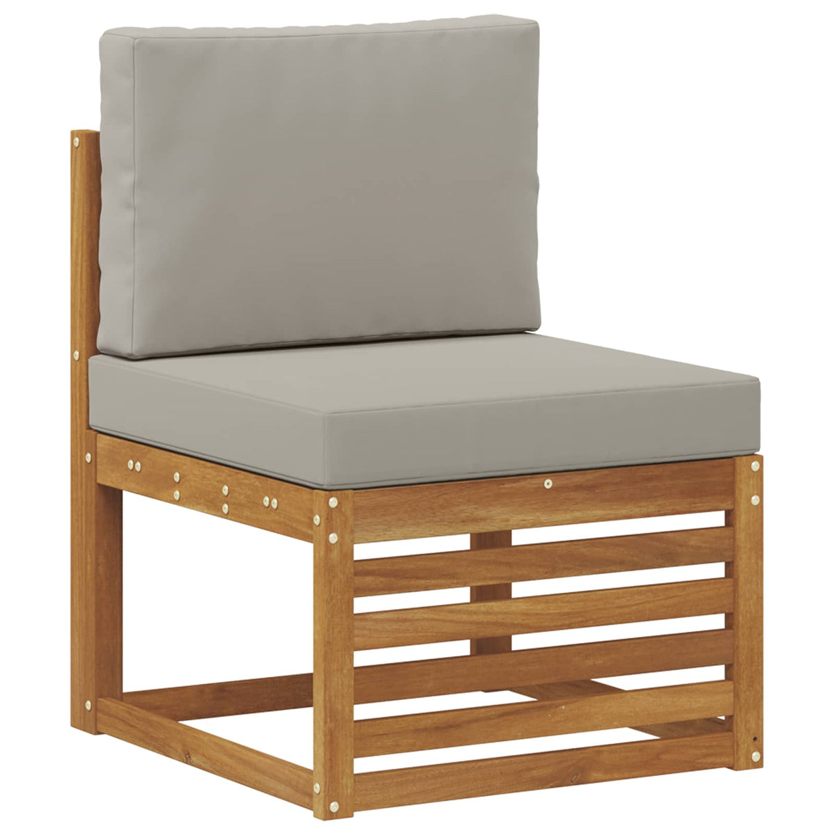 Set vanjskih sofa 6 kom. Prirodna i svjetlosiva Smeđa