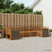 Set vanjskih sofa 6 kom. Prirodna Čvrsto drvo akacije Smeđa