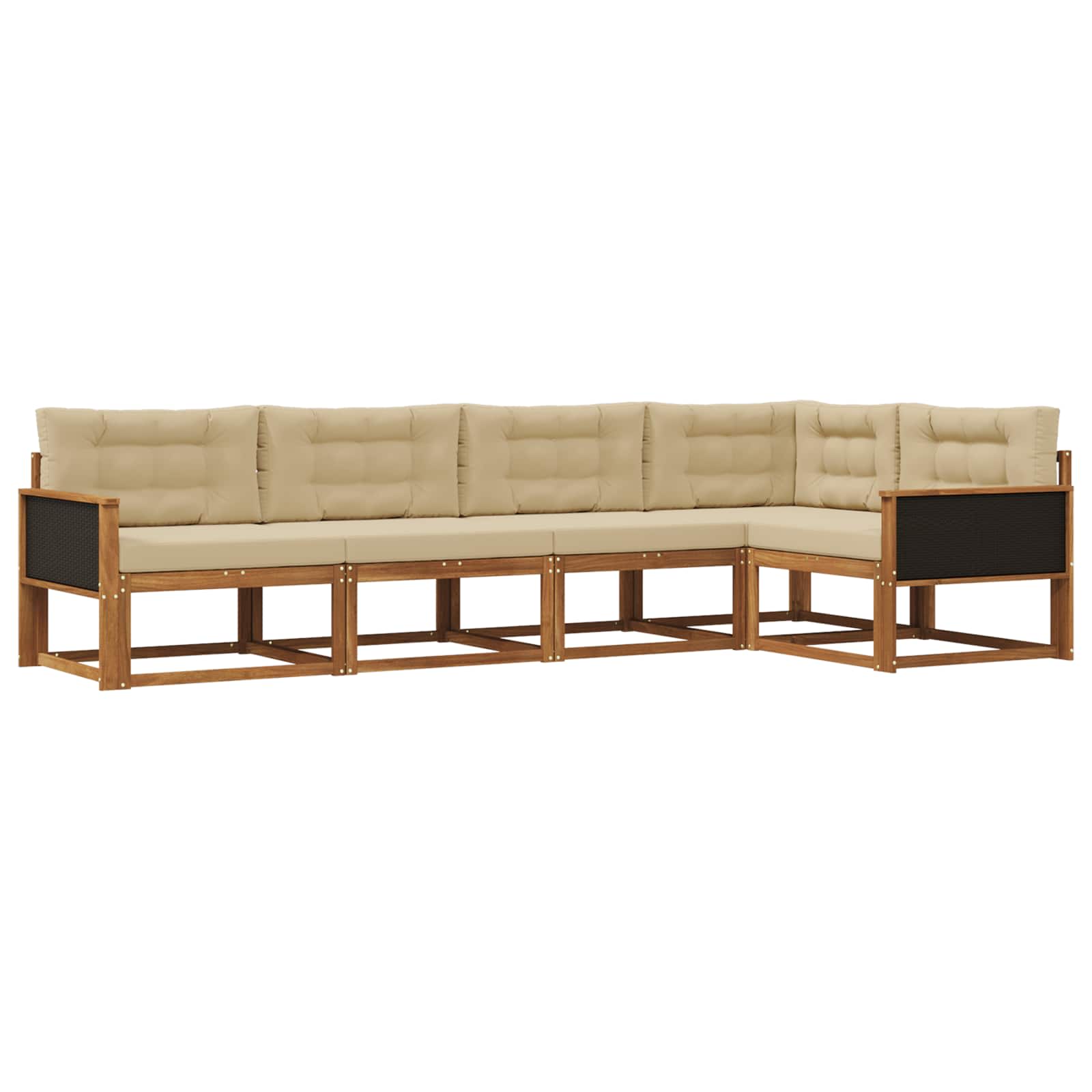Set vanjskih sofa 5 pcs Prirodna i bež