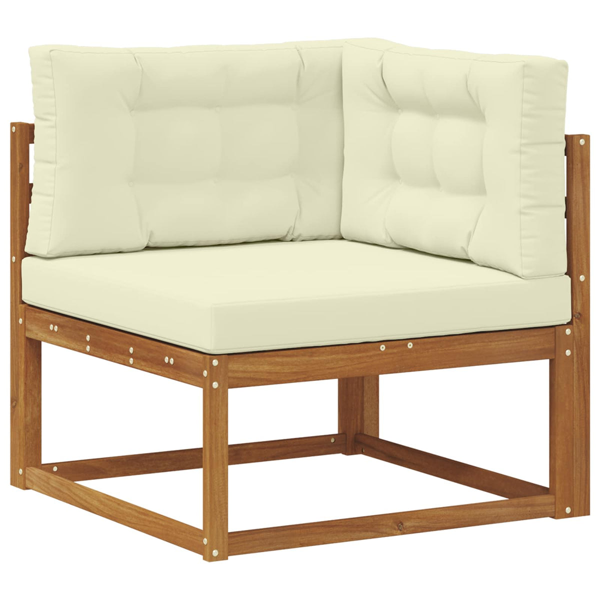 Set vanjskih sofa 6 kom. Prirodna i krem Smeđa 327 x 168,5 x 73 cm