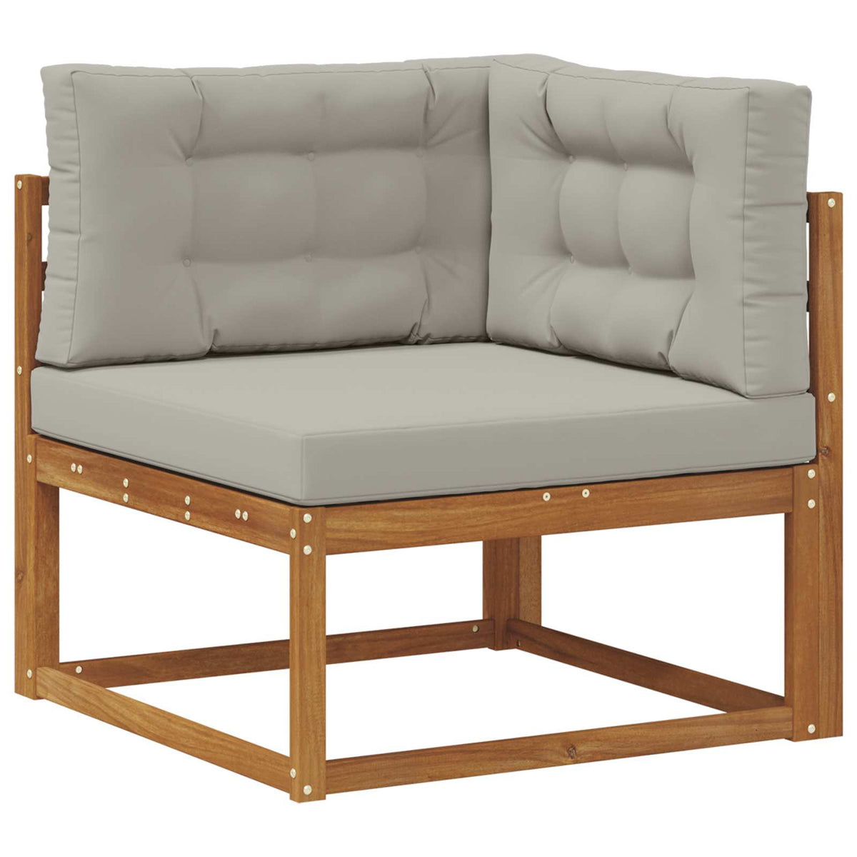 Set vanjskih sofa 10 kom. Prirodna i svjetlosiva Smeđa 483 x 247,5 x 73 cm