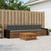 Set vanjskih sofa 5 kom. Prirodna i antracit 79 x 79 x 37 cm