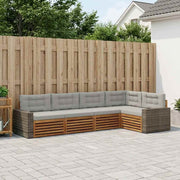 Set vanjskih sofa 5 pcs Prirodna i svjetlosiva