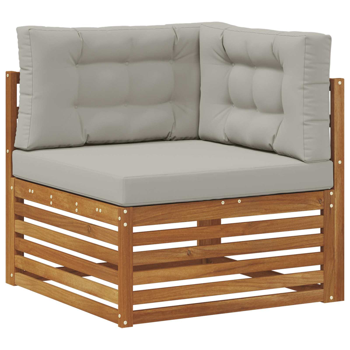 Set vanjskih sofa 6 kom. Prirodna i svjetlosiva Poliester