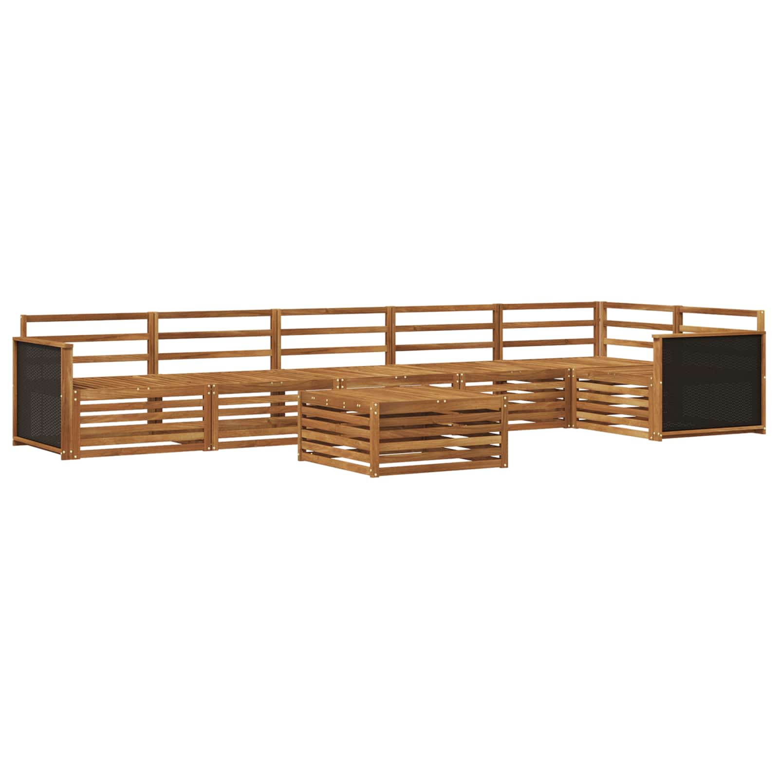 Set vanjskih sofa 7 pcs Prirodna 79 x 79 x 37 cm