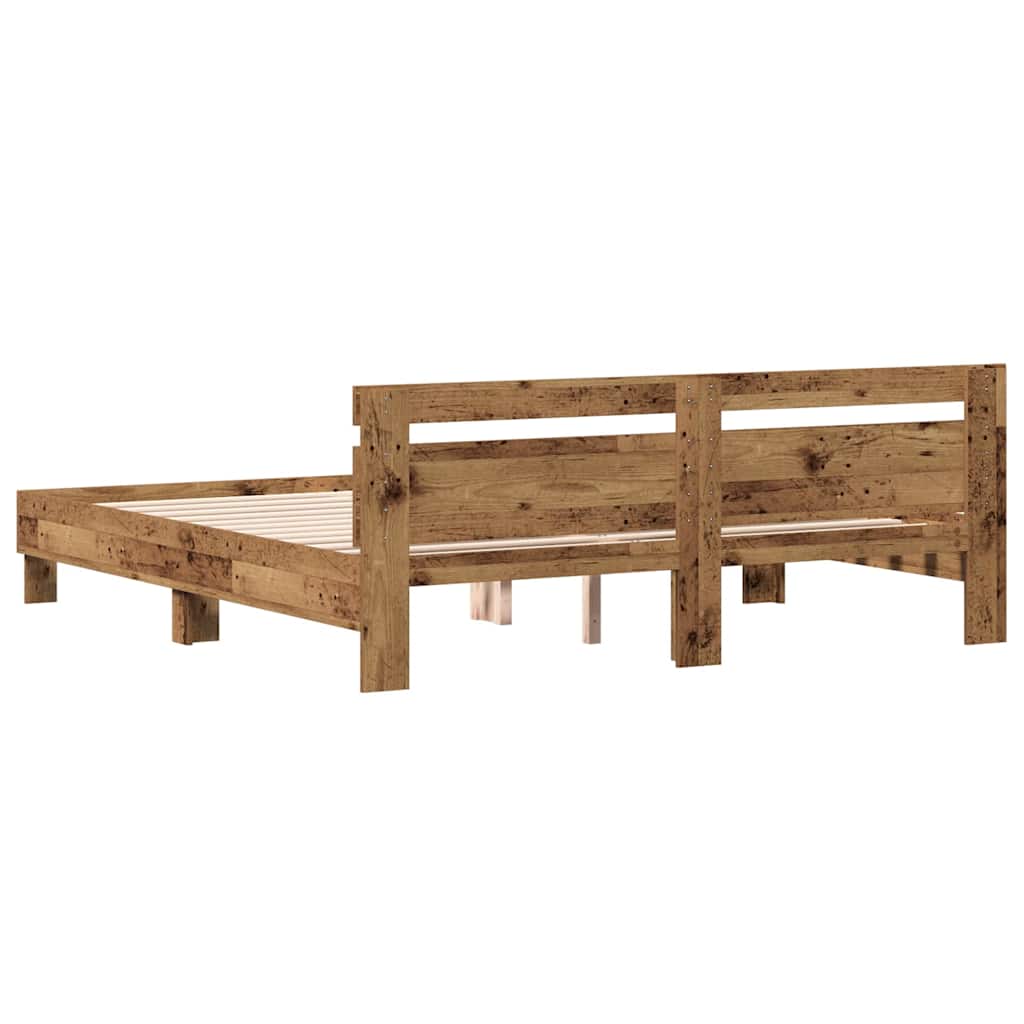 Krevetna konstrukcija Staro drvo 203 x 185 x 70 cm
