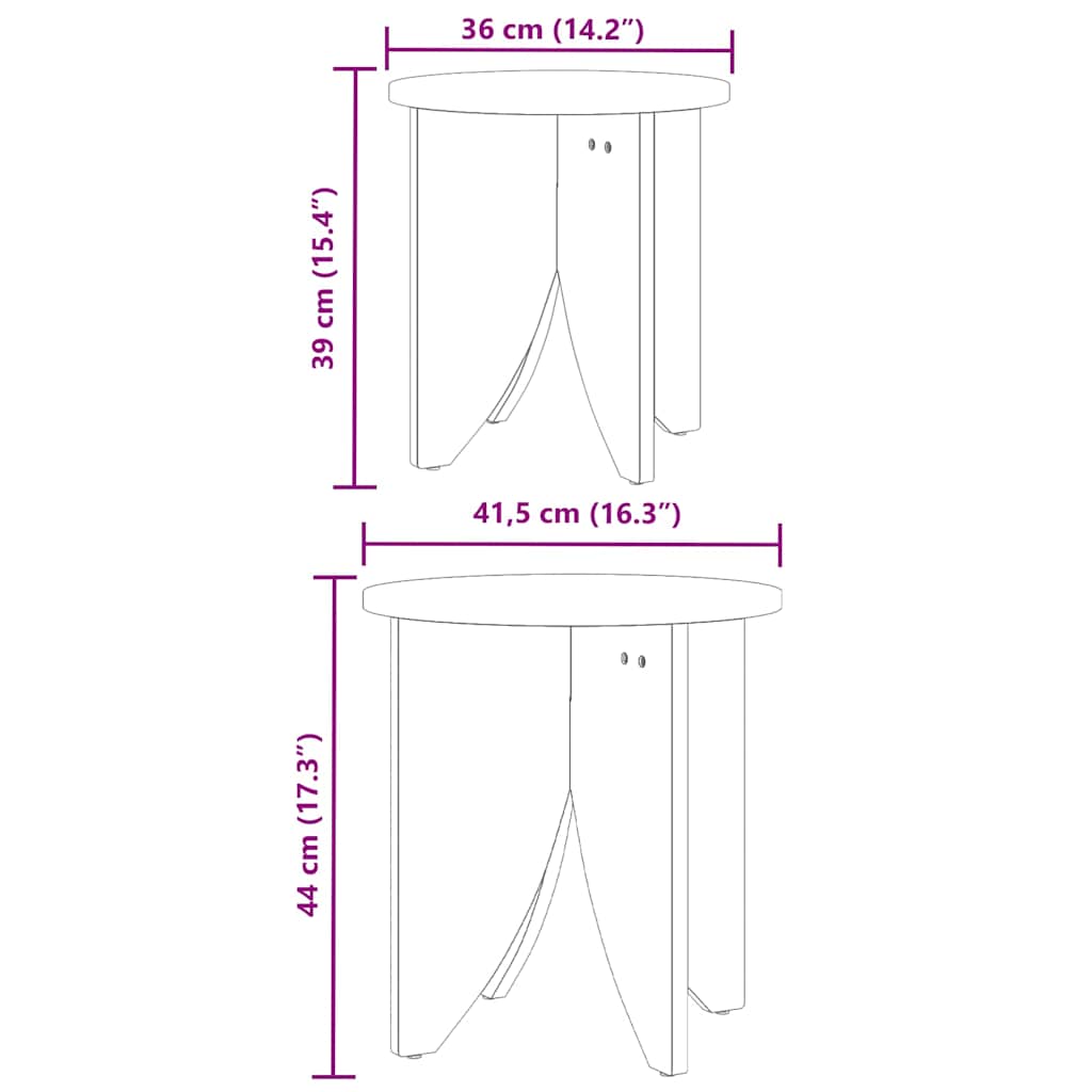 Kava Stol 2 pcs Bijelo